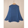 image:imageSidefeel Womens Crochet Oversized Cardigan Sweaters Spring Hollow Out Long Batwing Sleeve Summer Shrugs Lightweight SweaterAshleigh Blue