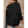image:imageSidefeel Womens Crochet Oversized Cardigan Sweaters Spring Hollow Out Long Batwing Sleeve Summer Shrugs Lightweight SweaterBlack
