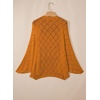 image:imageSidefeel Womens Crochet Oversized Cardigan Sweaters Spring Hollow Out Long Batwing Sleeve Summer Shrugs Lightweight SweaterGinger Yellow
