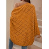 image:imageSidefeel Womens Crochet Oversized Cardigan Sweaters Spring Hollow Out Long Batwing Sleeve Summer Shrugs Lightweight SweaterGinger Yellow