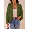 image:imageSidefeel Womens Crochet Oversized Cardigan Sweaters Spring Hollow Out Long Batwing Sleeve Summer Shrugs Lightweight SweaterGreen