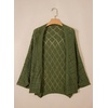 image:imageSidefeel Womens Crochet Oversized Cardigan Sweaters Spring Hollow Out Long Batwing Sleeve Summer Shrugs Lightweight SweaterGreen