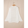 image:imageSidefeel Womens Crochet Oversized Cardigan Sweaters Spring Hollow Out Long Batwing Sleeve Summer Shrugs Lightweight SweaterWhite