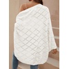 image:imageSidefeel Womens Crochet Oversized Cardigan Sweaters Spring Hollow Out Long Batwing Sleeve Summer Shrugs Lightweight SweaterWhite