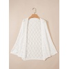 image:imageSidefeel Womens Crochet Oversized Cardigan Sweaters Spring Hollow Out Long Batwing Sleeve Summer Shrugs Lightweight SweaterWhite