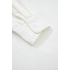 image:imageSidefeel Womens Denim Shirt Button Down Long Sleeve Ruffled Edge Jean Blouses TopsWhite