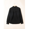 image:imageSidefeel Womens Denim Shirt Button Down Long Sleeve Ruffled Edge Trendy Jean Shackets Blouses TopsBlack