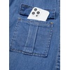 image:imageSidefeel Womens Denim Shirt Button Down V Neck Short Sleeve Jean Shirts Trendy Casual Loose Denim Tops with Oversized FitBlue