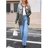 image:imageSidefeel Womens Fair Isle Sweater Long Sleeve Button Up Cardigan with PocketsGray
