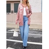 image:imageSidefeel Womens Fair Isle Sweater Long Sleeve Button Up Cardigan with PocketsPink