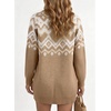 image:imageSidefeel Womens Fair Isle Sweater Long Sleeve Button Up Cardigan with PocketsSmoke Gray