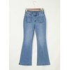 image:imageSidefeel Womens Flare Jeans High Waisted Wide Leg Stretchy Bell Bottom Front Pockets Denim PantsLight Blue