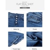 image:imageSidefeel Womens Flare Jeans Ripped High Waisted Bell Bottom Bootcut Wide Leg Denim Pants Blue Size 12