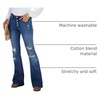 image:imageSidefeel Womens Flare Jeans Ripped High Waisted Bell Bottom Bootcut Wide Leg Denim Pants Blue Size 12