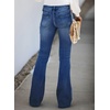 image:imageSidefeel Womens Flare Jeans Ripped High Waisted Bell Bottom Bootcut Wide Leg Denim Pants Blue Size 12