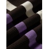 image:imageSidefeel Womens Floral Sweaters Long Sleeve Crewneck Striped 3D Flower Knit Loose Pullover Sweater Going Out TopsCoffee Stripe