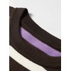 image:imageSidefeel Womens Floral Sweaters Long Sleeve Crewneck Striped 3D Flower Knit Loose Pullover Sweater Going Out TopsCoffee Stripe