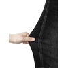 image:imageSidefeel Womens High Waisted Boyfriend Jeans Trendy Ripped Straight Leg Raw Hem Stretchy Ankle Denim PantsBlack