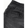 image:imageSidefeel Womens High Waisted Jeans Strechy Fashion Raw Hem Straight Leg Ankle Denim Pants with PocketsBlack