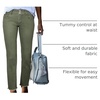 image:imageSidefeel Womens High Waisted Jeans Strechy Fashion Raw Hem Straight Leg Ankle Denim Pants with PocketsGreen
