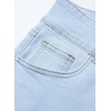 image:imageSidefeel Womens High Waisted Jeans Strechy Fashion Raw Hem Straight Leg Ankle Denim Pants with PocketsL Light Blue