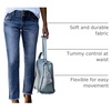 image:imageSidefeel Womens High Waisted Jeans Strechy Fashion Raw Hem Straight Leg Ankle Denim Pants with PocketsLight Blue