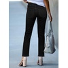 image:imageSidefeel Womens High Waisted Jeans Strechy Fashion Raw Hem Straight Leg Ankle Denim Pants with PocketsPure Black