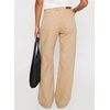 image:imageSidefeel Womens High Waisted Jeans Stretchy Seamed Wide Leg Denim Pants with PocketsKhaki