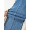 image:imageSidefeel Womens High Waisted Jeans Stretchy Seamed Wide Leg Denim Pants with PocketsLight Blue