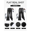 image:imageSidefeel Womens High Waisted Jeans Wide Leg Button Fly Bell Bottoms Flared Zimbaplatinum Denim PantsAblack