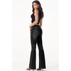 image:imageSidefeel Womens High Waisted Jeans Wide Leg Button Fly Bell Bottoms Flared Zimbaplatinum Denim PantsAblack