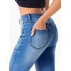 image:imageSidefeel Womens High Waisted Jeans Wide Leg Button Fly Bell Bottoms Flared Zimbaplatinum Denim PantsAblue