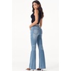 image:imageSidefeel Womens High Waisted Jeans Wide Leg Button Fly Bell Bottoms Flared Zimbaplatinum Denim PantsAsky Blue