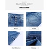 image:imageSidefeel Womens High Waisted Jeans Wide Leg Button Fly Bell Bottoms Flared Zimbaplatinum Denim PantsBluing