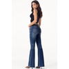 image:imageSidefeel Womens High Waisted Jeans Wide Leg Button Fly Bell Bottoms Flared Zimbaplatinum Denim PantsBluing