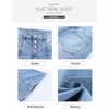 image:imageSidefeel Womens High Waisted Jeans Wide Leg Button Fly Bell Bottoms Flared Zimbaplatinum Denim PantsMist Blue