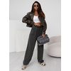 image:imageSidefeel Womens High Waisted Wide Leg Jeans 2024 Summer Drawstring Denim Pants Black Size 4