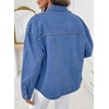 image:imageSidefeel Womens Jean Jacket Casual Long Sleeve Button Down Oversized Boyfriend Trendy Denim Jacket CoatLight Blue