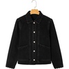 image:imageSidefeel Womens Jean Jacket Long Sleeve Button Down Ruffled Denim Jacket ShacketBlack