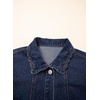 image:imageSidefeel Womens Jean Jacket Long Sleeve Button Down Ruffled Denim Jacket ShacketBluing