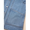 image:imageSidefeel Womens Jean Jacket Long Sleeve Button Down Ruffled Denim Jacket ShacketIceland Blue