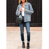 image:imageSidefeel Womens Jean Jacket Long Sleeve Button Down Ruffled Denim Jacket ShacketMyosotis