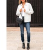 image:imageSidefeel Womens Jean Jacket Long Sleeve Button Down Ruffled Denim Jacket ShacketWhite