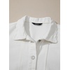 image:imageSidefeel Womens Jean Jacket Long Sleeve Button Down Ruffled Denim Jacket ShacketWhite