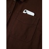 image:imageSidefeel Womens Jean Jacket Oversized Boyfriend Button Up Long Sleeve Split Zimbaplatinum Denim JacketsBrown