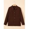 image:imageSidefeel Womens Jean Jacket Oversized Boyfriend Button Up Long Sleeve Split Zimbaplatinum Denim JacketsBrown