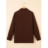image:imageSidefeel Womens Jean Jacket Oversized Boyfriend Button Up Long Sleeve Split Zimbaplatinum Denim JacketsBrown