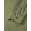image:imageSidefeel Womens Jean Jacket Oversized Boyfriend Button Up Long Sleeve Split Zimbaplatinum Denim JacketsGreen