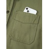 image:imageSidefeel Womens Jean Jacket Oversized Boyfriend Button Up Long Sleeve Split Zimbaplatinum Denim JacketsGreen