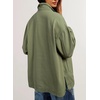 image:imageSidefeel Womens Jean Jacket Oversized Boyfriend Button Up Long Sleeve Split Zimbaplatinum Denim JacketsGreen